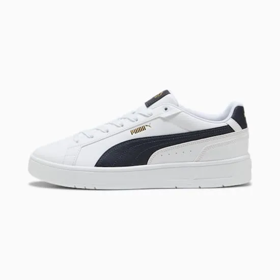 PUMA MEN'S COURT CLASSICO WHITE/BLACK SNEAKER SHOES Cothing_Mens-Puma