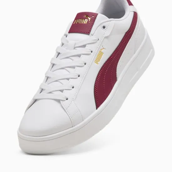 PUMA MEN'S COURT CLASSICO WHITE/RED SNEAKER SHOES Cothing_Mens-Puma