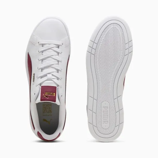 PUMA MEN'S COURT CLASSICO WHITE/RED SNEAKER SHOES Cothing_Mens-Puma