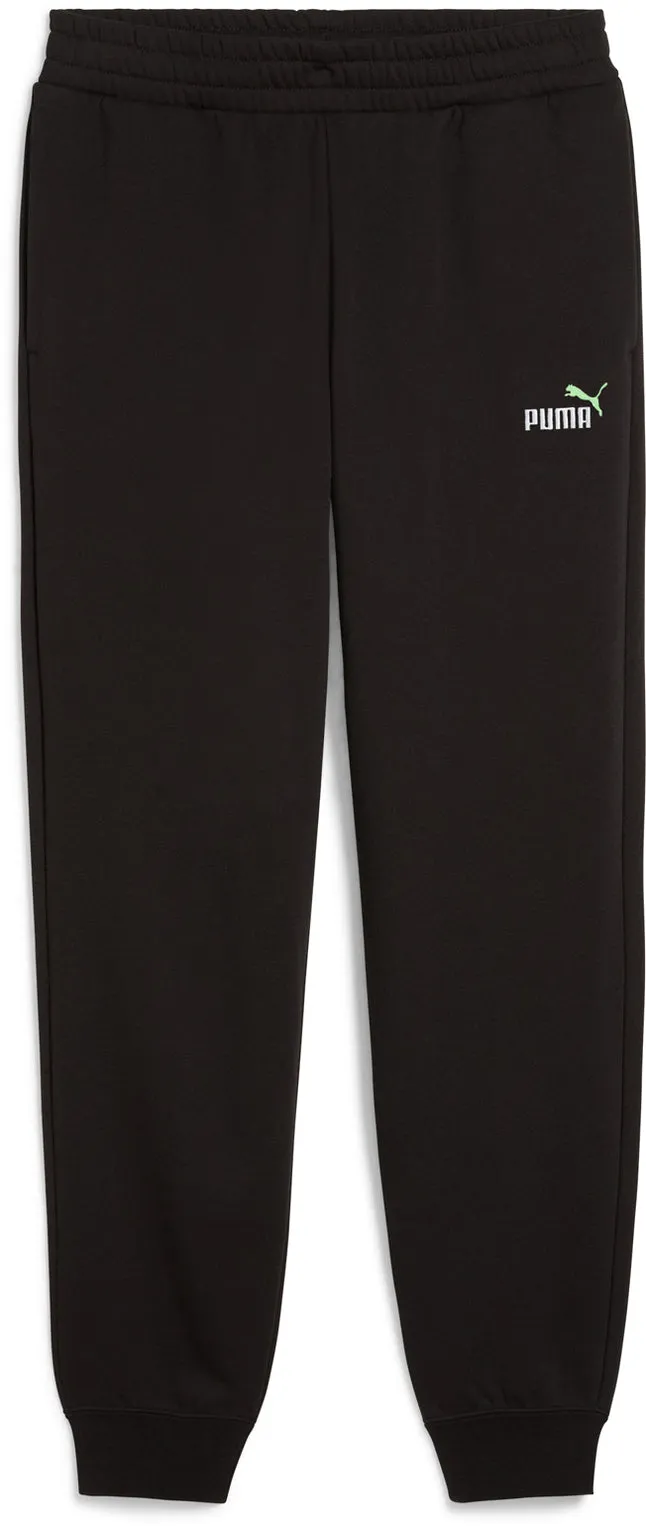 PUMA MEN'S ESSENTALS LOGO FLEECE BLACK TRACKPANTS Cothing_Mens-Puma