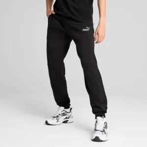 PUMA MEN'S ESSENTALS LOGO FLEECE BLACK TRACKPANTS Cothing_Mens-Puma