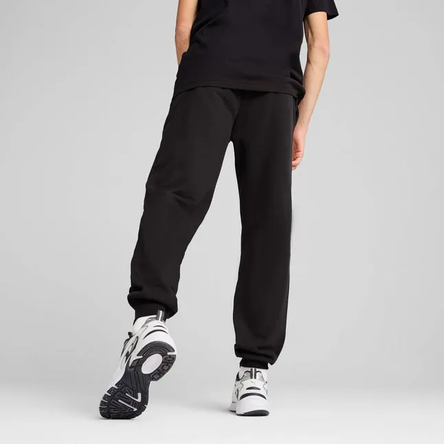PUMA MEN'S ESSENTALS LOGO FLEECE BLACK TRACKPANTS Cothing_Mens-Puma