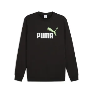 PUMA MEN'S ESSENTIALS 2COLOUR LOGO FLEECE BLACK SWEATER Cothing_Mens-Puma