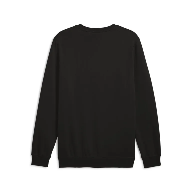 PUMA MEN'S ESSENTIALS 2COLOUR LOGO FLEECE BLACK SWEATER Cothing_Mens-Puma