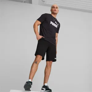 PUMA MEN'S ESSENTIALS 2TONE BLACK SHORT Cothing_Mens-Puma