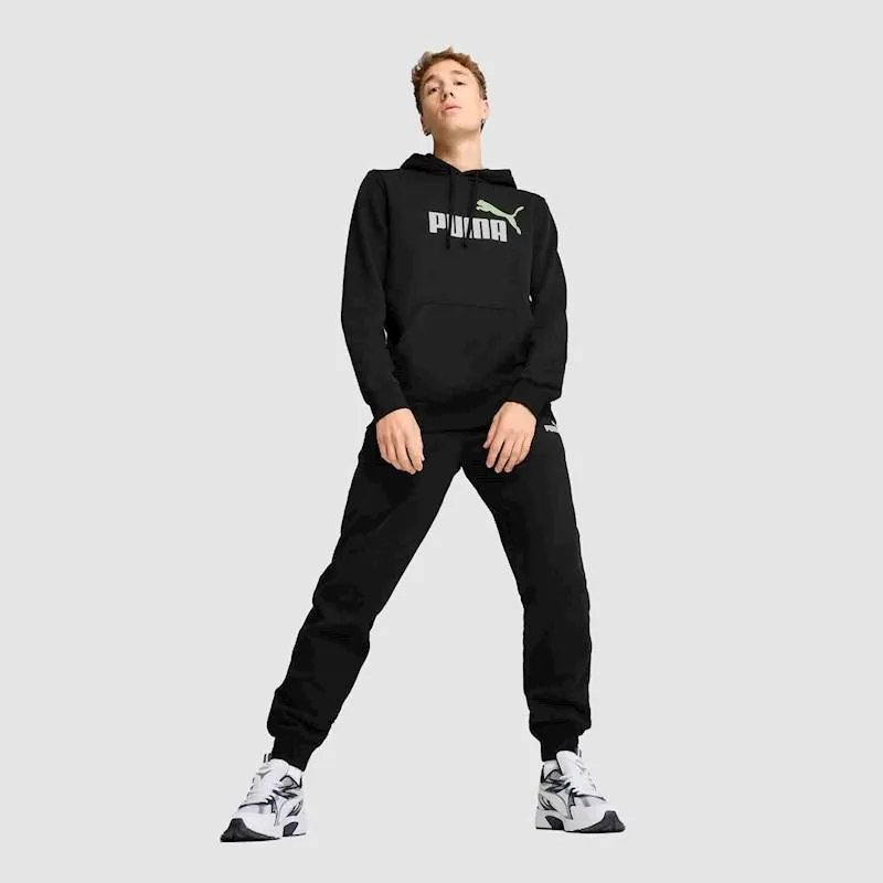 PUMA MEN'S ESSENTIALS BIG LOGO FLEECE BLACK HOODIE Cothing_Mens-Puma