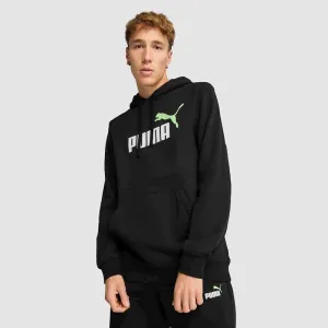 PUMA MEN'S ESSENTIALS BIG LOGO FLEECE BLACK HOODIE Cothing_Mens-Puma