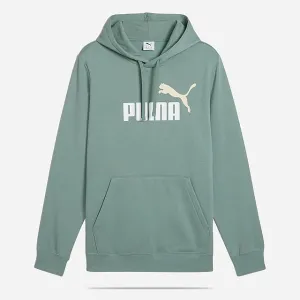 PUMA MEN'S ESSENTIALS LOGO FLEECE GREEN MOON HOODIE Cothing_Mens-Puma