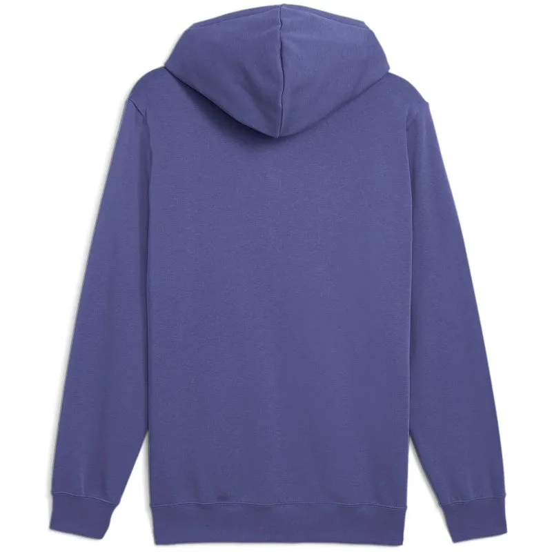 PUMA MEN'S ESSENTIALS LOGO TWO TONE FLEECE PURPLE HOODIE Cothing_Mens-Puma