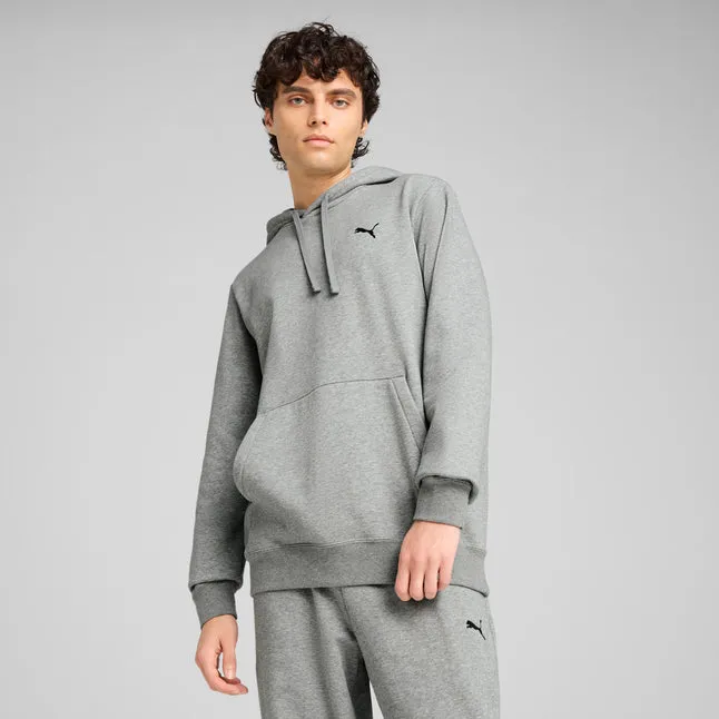PUMA MEN'S ESSENTIALS SMALL LOGO GREY HOODIE Cothing_Mens-Puma
