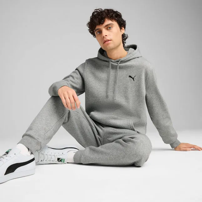 PUMA MEN'S ESSENTIALS SMALL LOGO GREY HOODIE Cothing_Mens-Puma