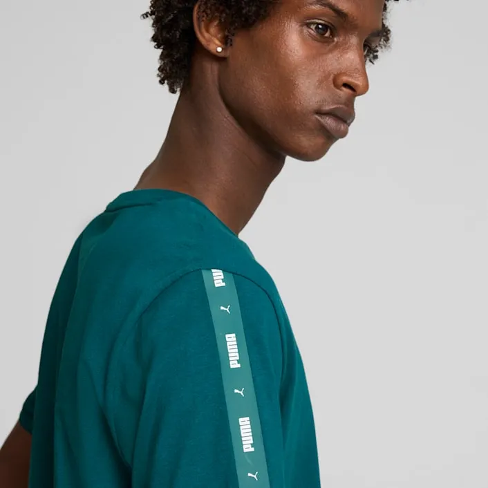 PUMA MEN'S ESSENTIALS TAPE GREEN TEE Cothing_Mens-Puma