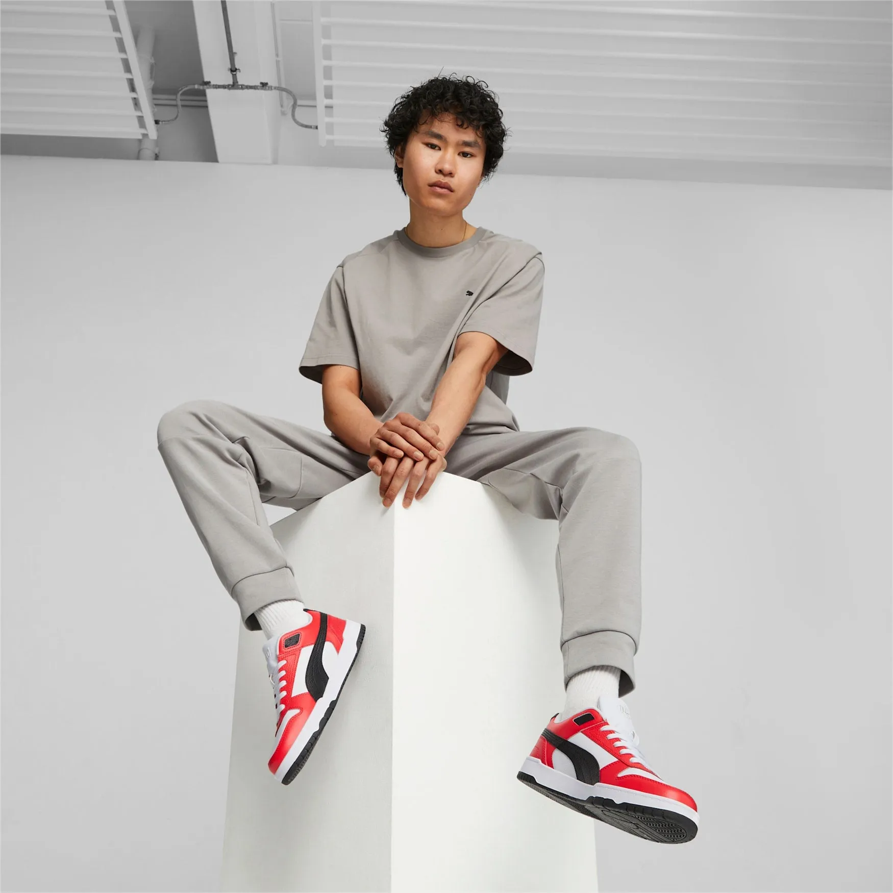 PUMA MEN'S GAME LOW RED/BLACK SHOES Cothing_Mens-Puma