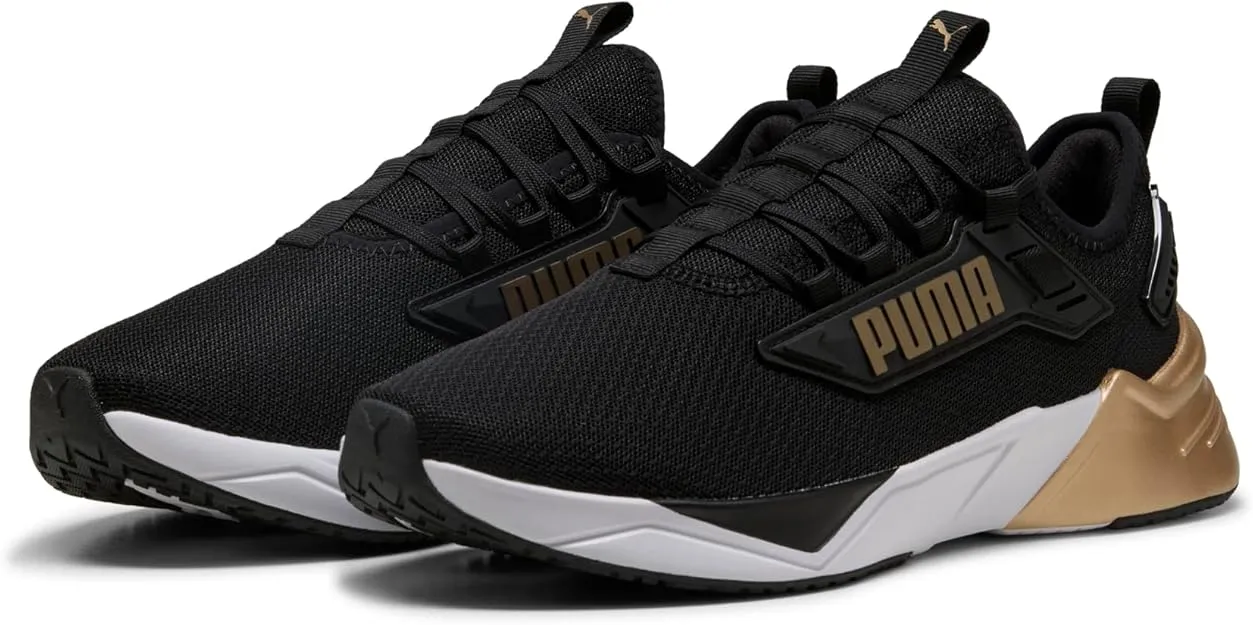 PUMA MEN'S RETALIATE BLACK/GOLD RUNNING SHOES Cothing_Mens-Puma