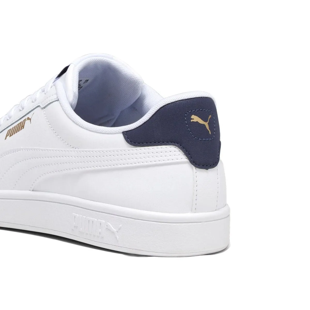 PUMA MEN'S SMASH 3.0 WHITE/NAVY/GOLD SHOES Cothing_Mens-Puma