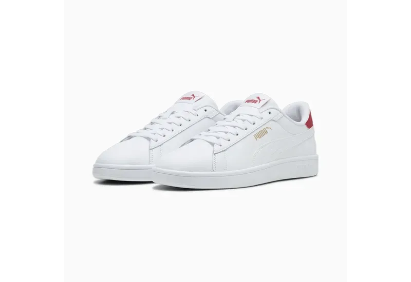 PUMA MEN'S SMASH 3.0 WHITE/RED SHOES Cothing_Mens-Puma