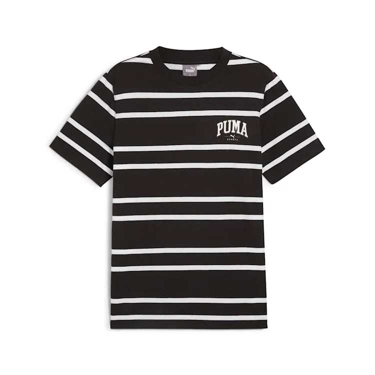 PUMA MEN'S SQUAD STRIPE BLACK TEE Cothing_Mens-Puma