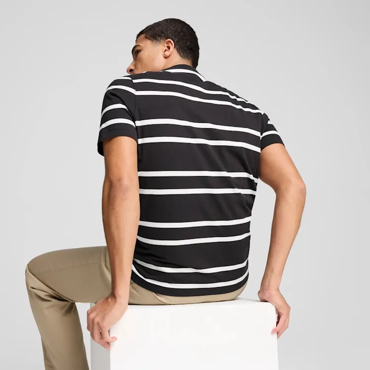PUMA MEN'S SQUAD STRIPE BLACK TEE Cothing_Mens-Puma