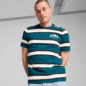 PUMA MEN'S SQUAD STRIPE GREEN TEE Cothing_Mens-Puma