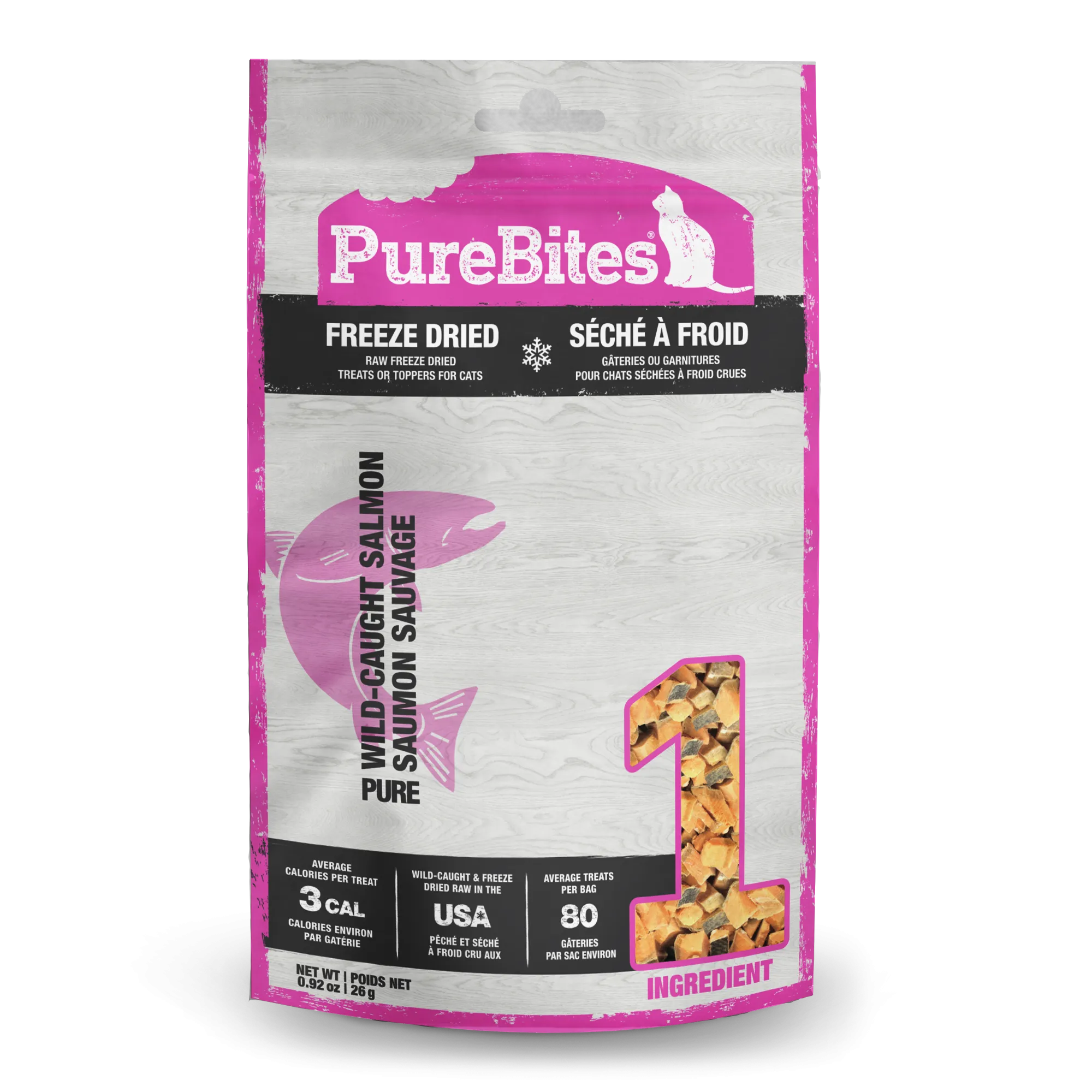 PureBites Dried Wild Pacific Salmon Treats Cat cat treats, natural cat treats