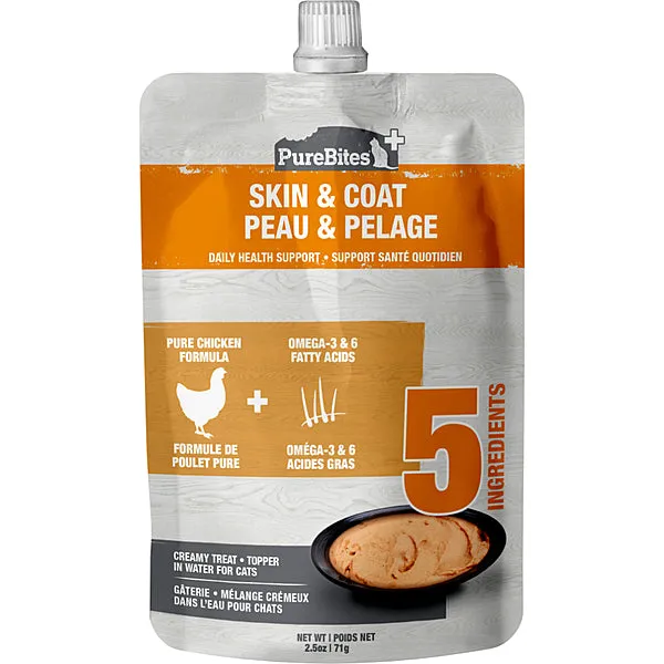 Purebites Squeezables Skin & Coat 71GM | Cat cat treats, natural cat treats