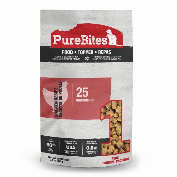 PureBites Freeze Dried Chicken Recipe Food Topper for Cats