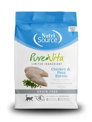 PureVita Grain-Free Chicken & Peas Entree Dry Cat Food grain free cat food, no grain dry cat food