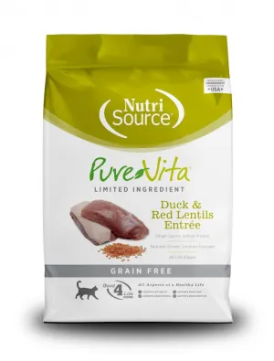 PureVita Grain Free Duck & Red lentils Dry Cat Food grain free cat food, no grain dry cat food