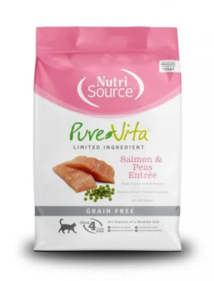 PureVita Grain Free Salmon and Peas Dry Cat Food indoor dry cat food, healthy cat kibble