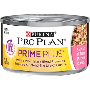Purina Pro Plan Adult 7  Salmon & Tuna Entre Classic Canned Cat Food senior cat food, best food for older cats