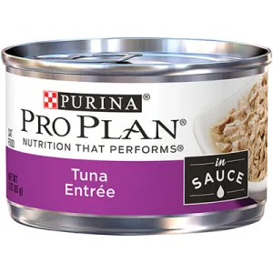Purina Pro Plan Adult Tuna Entree in Sauce Canned Cat Food healthy cat food, premium dry cat food