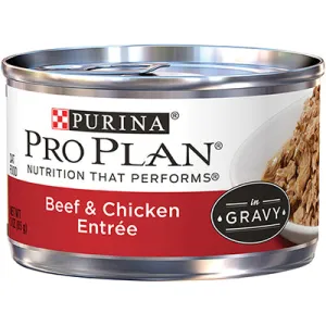 Purina Pro Plan Beef & Chicken Entre in Gravy Canned Cat Food wet cat food, canned cat food