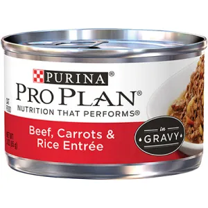 Purina Pro Plan Beef, Carrots & Rice Entre in Gravy Canned Cat Food healthy cat food, premium dry cat food