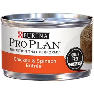 Purina Pro Plan Chicken & Spinach Entre Grain Free Classic Canned Cat Food healthy cat food, premium dry cat food