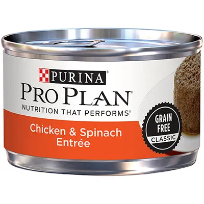 Purina Pro Plan Chicken & Spinach Entre Grain Free Classic Canned Cat Food wet cat food, canned cat food