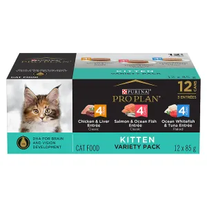 Purina Pro Plan Focus Kitten Favorites Wet Kitten Food Variety Pack - 12x85g dry cat food, cat kibble
