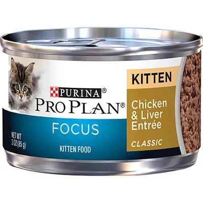 Purina Pro Plan Kitten Chicken & Liver Entre healthy cat food, premium dry cat food