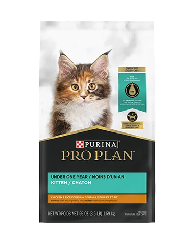 Purina Pro Plan Kitten Chicken & Rice Formula dry cat food, cat kibble