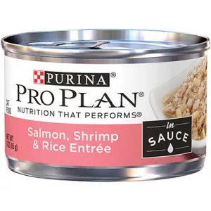 Purina Pro Plan Salmon, Shrimp & Rice Entre in Sauce wet cat food, canned cat food