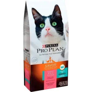Purina Pro Plan Savor Adult Salmon & Rice Formula Dry Cat Food indoor dry cat food, healthy cat kibble