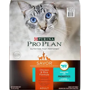 Purina Pro Plan Savor Chicken & Rice Formula Dry Cat Food indoor dry cat food, healthy cat kibble