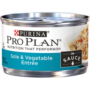 Purina Pro Plan Sole & Vegetable Entre in Sauce wet cat food, canned cat food