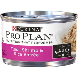 Purina Pro Plan Tuna, Shrimp & Rice Entre In Sauce wet cat food, canned cat food