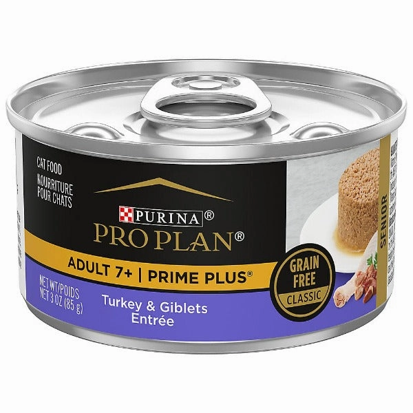 Purina Pro Plan Adult 7  Prime Plus Turkey & Giblets Entree Canned Cat Food, 85g