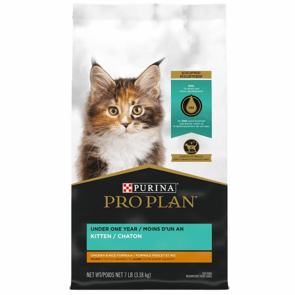 Purina Pro Plan Kitten Chicken & Rice Formula Dry Kitten Food, 7lb