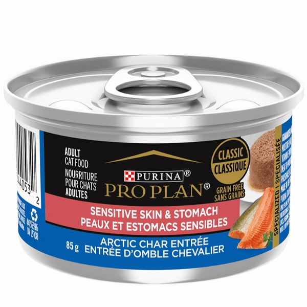 Purina Pro Plan Sensitive Skin & Stomach Arctic Char Entree Canned Cat Food, 85g