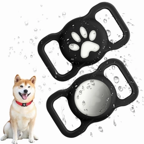 QPets Waterproof Silicon Air Tag Hodler for Dogs and Cats