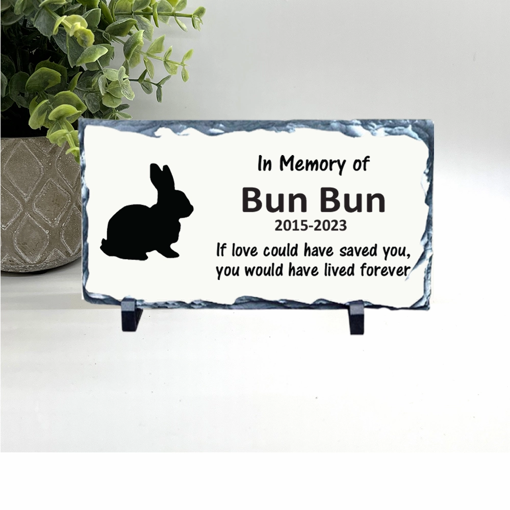 Rabbit / Bunny Memorial Stone - If love could have saved you, you would have lived forever