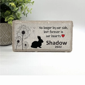 Rabbit / Bunny Memorial Stone - No longer by our sides but forever in our hearts show poultry,grooming poultry