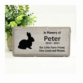 Rabbit / Bunny Memorial Stone - Our litte furry friend. Forever loved and missed